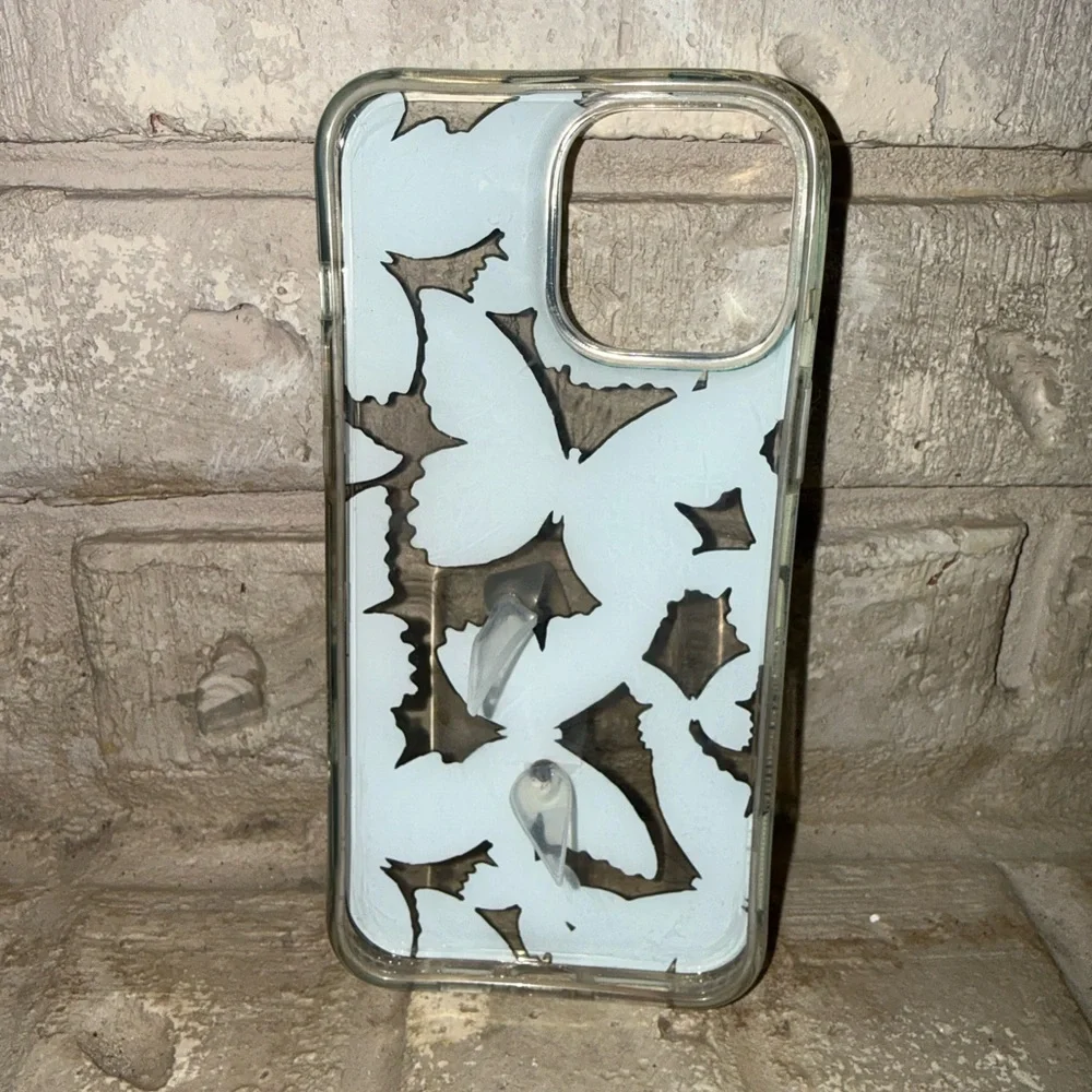 Loopy - 13 Pro Max - Phone Cover Blue Butterfly - with Bag